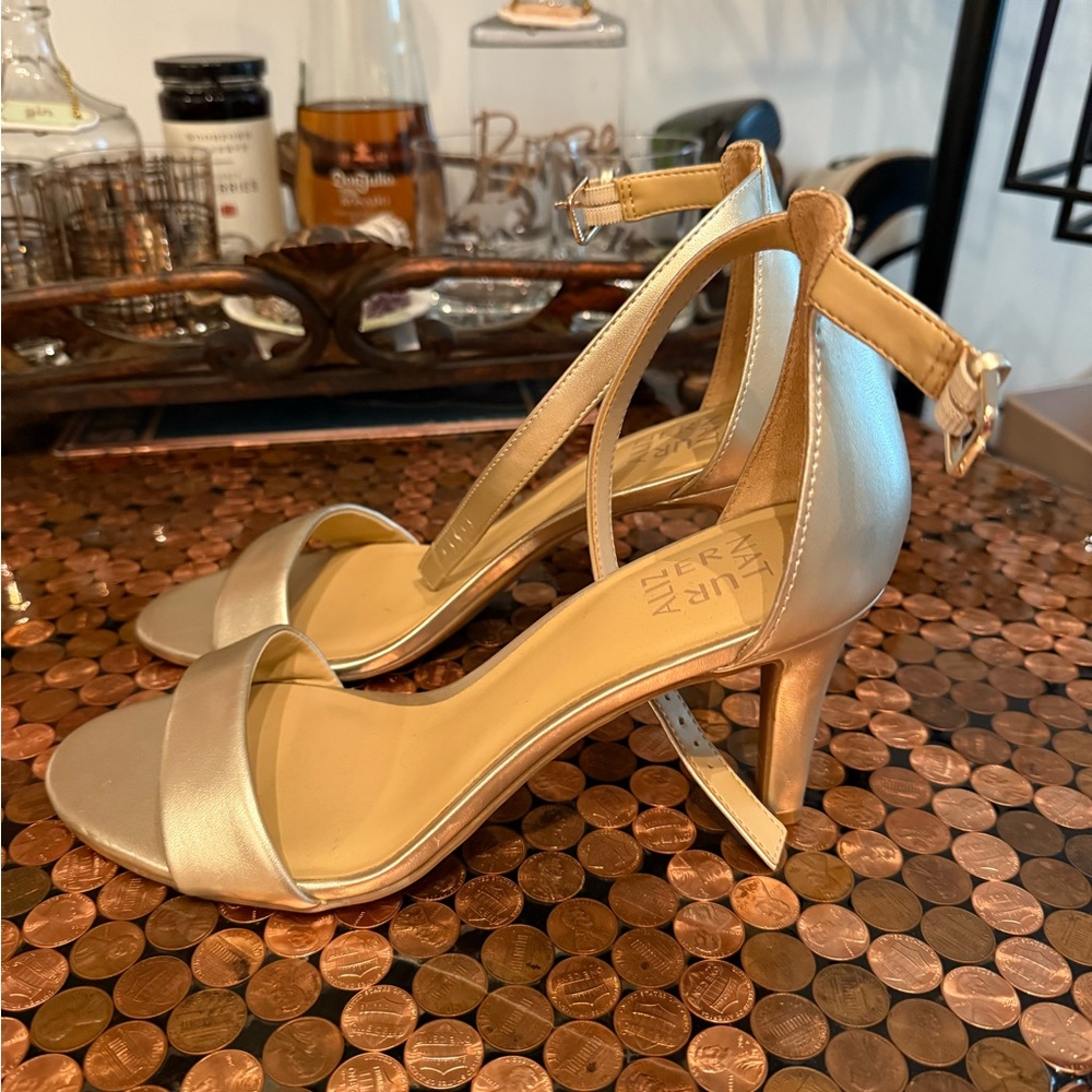 Elegant Gold Women's Heels